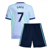 Camiseta Arsenal Bukayo Saka #7 Tercera Equipación Replica 2024-25 para niños mangas cortas (+ Pantalones cortos)